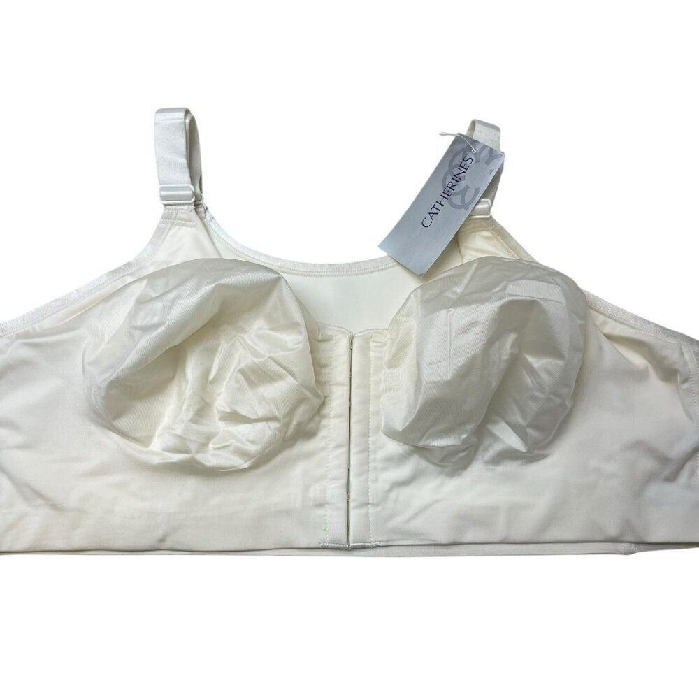 CATHERINES INTIMATES WIRELESS BACK SMOOTHING BRA IN IVORY 42DD NEW Front closure
